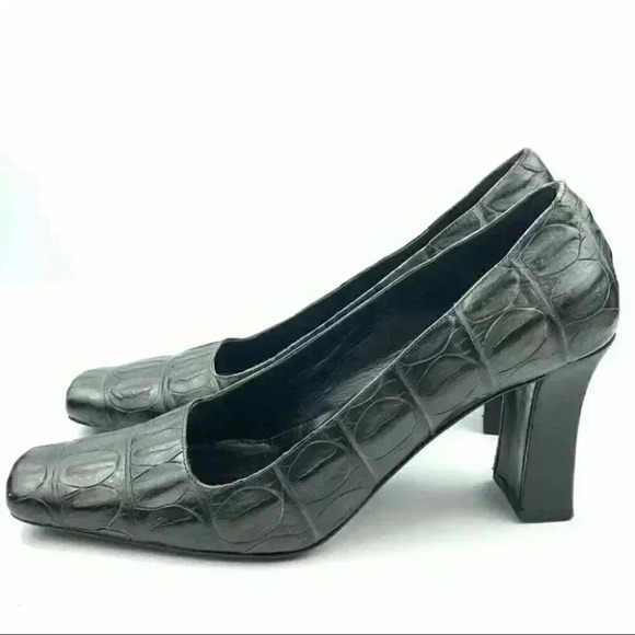 Via Spiga heels sz 8 Italian leather tortoise 90s - Picture 4 of 11